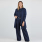 New Arrival✨3-Piece Set with Short Sleeve Top, Wide-Leg Pants & Long Cardigan – Effortless Layered Style