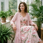 Women's Elegant Two-Piece Floral Dress Set