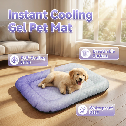 🐶❄️ Cooling Mat for Dogs & Cats – Breathable Ice-Silk, Washable & Non-Slip 🐾