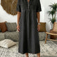 Casual Pocket Denim Midi Shirt Dress