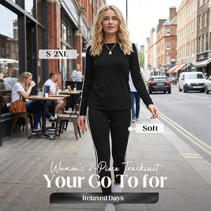 ⏰ Women's 2-Piece Tracksuit – Long Sleeve Set, Comfortable & Stylish for Sport or Casual Wear 🧥✨