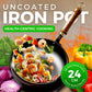 ⏳⏰Uncoated Thick Iron Pot⏲️🥖