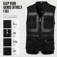 Men's V-Neck Multi-Pocket Mesh Vest