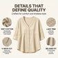 Women's V-Neck Lace Trim Button-Down Blouse