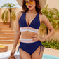 ⛱️2026 High Waisted Tummy Control Color Block Bikini Sets