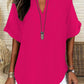 Trending Now⭐💃 Flowing Hem V-Neck Blouse – Relaxed Silhouette That Flatters Every Body Type