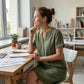 🏝️👗Women's V-Neck Tunic Dress – Relaxed Fit, Pockets & Breathable