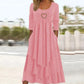 Bestseller🏆👗 Tiered Midi Dress with Heart Accent – Flattering A-Line & Breezy Fabric for Travel or Gatherings