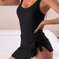 👙 ✨ Women's Tummy Control Tie Knot Swimsuit with Skirt – Full Coverage & Built-in Bra – Summer Essential 🌊