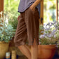 Summer Bestseller🔥👖 Capri Pants with Side Pockets & Cuffed Button Detail – Breathable Stretch Fit for All-Day Comfort