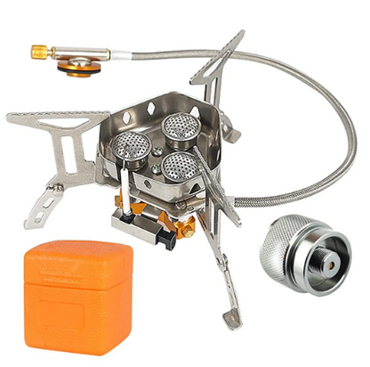 📢📢Camping Gas Burner – 5800W, Piezo Ignition, Windproof 🔥