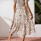 ✨Square Neck Floral Midi Dress – Smocked Bodice, Flowy Tiered Skirt, Romantic 🌸