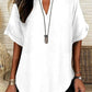Trending Now⭐💃 Flowing Hem V-Neck Blouse – Relaxed Silhouette That Flatters Every Body Type