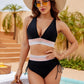 ⛱️2026 High Waisted Tummy Control Color Block Bikini Sets