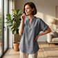 Trending Now⭐💃 Flowing Hem V-Neck Blouse – Relaxed Silhouette That Flatters Every Body Type