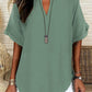 Trending Now⭐💃 Flowing Hem V-Neck Blouse – Relaxed Silhouette That Flatters Every Body Type