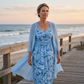 Women's Elegant Two-Piece Floral Dress Set