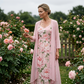 Women's Elegant Two-Piece Floral Dress Set