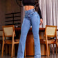 👖Stretch Flare Jeans With A High Waist