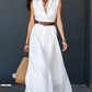 Trending Now⭐💃 Flowy A-Line Maxi Dress with Lapel Collar & Matching Belt