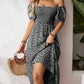 ✨Square Neck Floral Midi Dress – Smocked Bodice, Flowy Tiered Skirt, Romantic 🌸