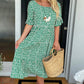 ⭐Trending Now👗 Polka Dot A-Line Midi Dress – Breezy Half Sleeves & Ruffle Hem for Everyday Chic ✨