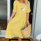 ⭐Trending Now👗 Polka Dot A-Line Midi Dress – Breezy Half Sleeves & Ruffle Hem for Everyday Chic ✨
