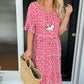 ⭐Trending Now👗 Polka Dot A-Line Midi Dress – Breezy Half Sleeves & Ruffle Hem for Everyday Chic ✨