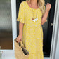 ⭐Trending Now👗 Polka Dot A-Line Midi Dress – Breezy Half Sleeves & Ruffle Hem for Everyday Chic ✨