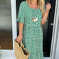 ⭐Trending Now👗 Polka Dot A-Line Midi Dress – Breezy Half Sleeves & Ruffle Hem for Everyday Chic ✨