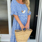 ⭐Trending Now👗 Polka Dot A-Line Midi Dress – Breezy Half Sleeves & Ruffle Hem for Everyday Chic ✨