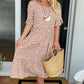 ⭐Trending Now👗 Polka Dot A-Line Midi Dress – Breezy Half Sleeves & Ruffle Hem for Everyday Chic ✨