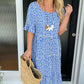 ⭐Trending Now👗 Polka Dot A-Line Midi Dress – Breezy Half Sleeves & Ruffle Hem for Everyday Chic ✨