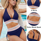⛱️2026 High Waisted Tummy Control Color Block Bikini Sets