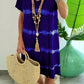 👗Tie-Dye Striped Short Sleeve T-Shirt Dress – Soft & flowy – Perfect for summer, beach or casual days – comfortable and stylish 🌊✨