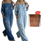 Loose Fit Wide-Leg Overall Jumpsuit with Pockets