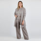 New Arrival✨3-Piece Set with Short Sleeve Top, Wide-Leg Pants & Long Cardigan – Effortless Layered Style