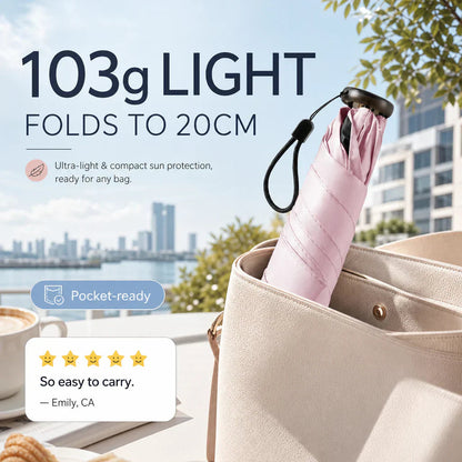 💖✨ Say Goodbye to Bulky Umbrellas – Ultra-Light Sun & Rain Protection for On-the-Go! ✨