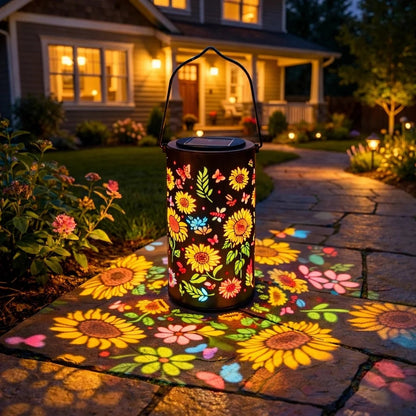 Hanging Solar Shadow Lantern with Hollow Design
