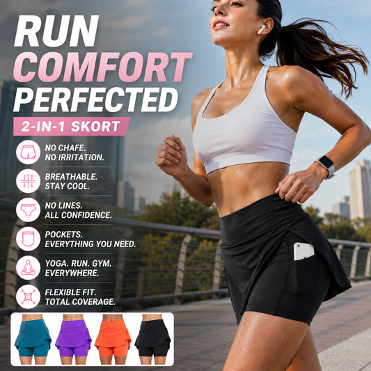 Over 30,000 units sold ⌚️ Anti-Chafing Active Skort – Super soft and comfortable🔥
