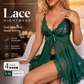 💕 Feminine V-Neck Lace Camisole Pajamas Set – Soft & Silky, Delicate Lace Trim & Comfortable Sleepwear 🌙
