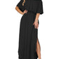 ✨ Off-Shoulder Ruffled Maxi Dress – Side Slit, Pockets, Flowy 🌸
