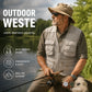 Men's V-Neck Multi-Pocket Mesh Vest