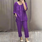 Women’s Linen Cotton Sequin 2-Piece Outfit Set