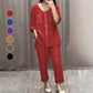 Women’s Linen Cotton Sequin 2-Piece Outfit Set