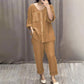 Women’s Linen Cotton Sequin 2-Piece Outfit Set