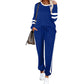 🔥Women’s 2-Piece Crewneck Color-Block Sweatsuit