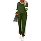 🔥Women’s 2-Piece Crewneck Color-Block Sweatsuit