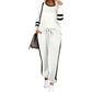 👚Seasonal Style - Relaxed Fit 2-Piece Set – Elastic Waist Pants & Comfortable Top for All-Day Wear