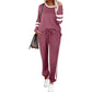 🔥Women’s 2-Piece Crewneck Color-Block Sweatsuit